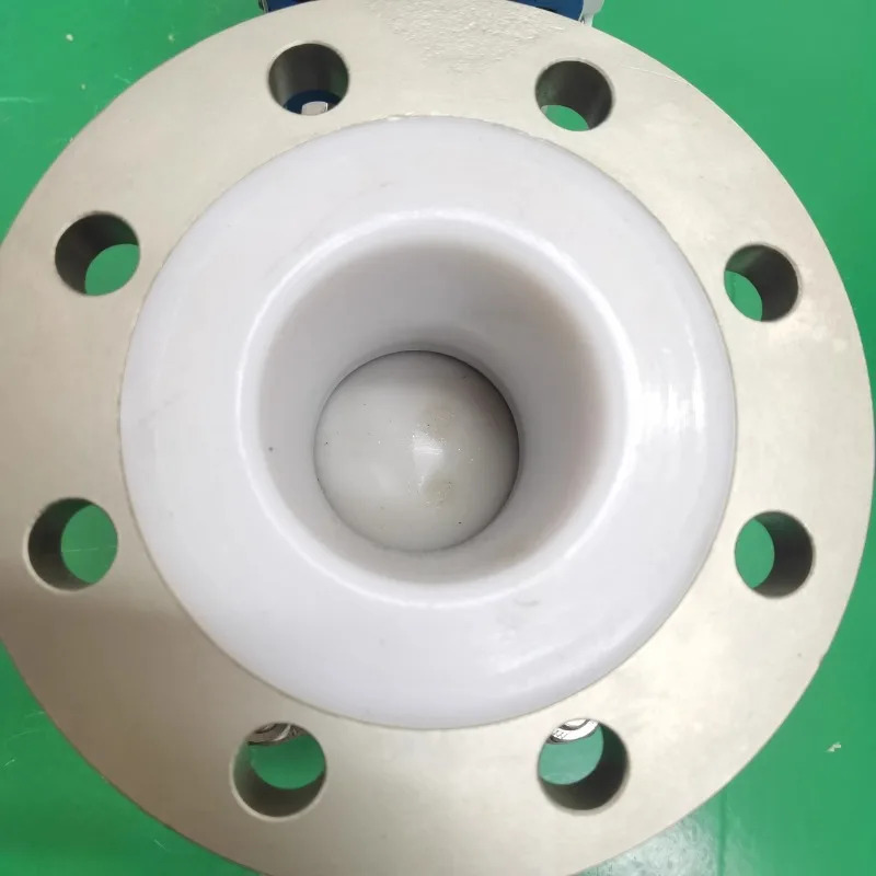 부식 방지 방폭형 V자형 조절 라이닝 PTFE 밸브 Q941F46을 갖춘 전기 불소 볼