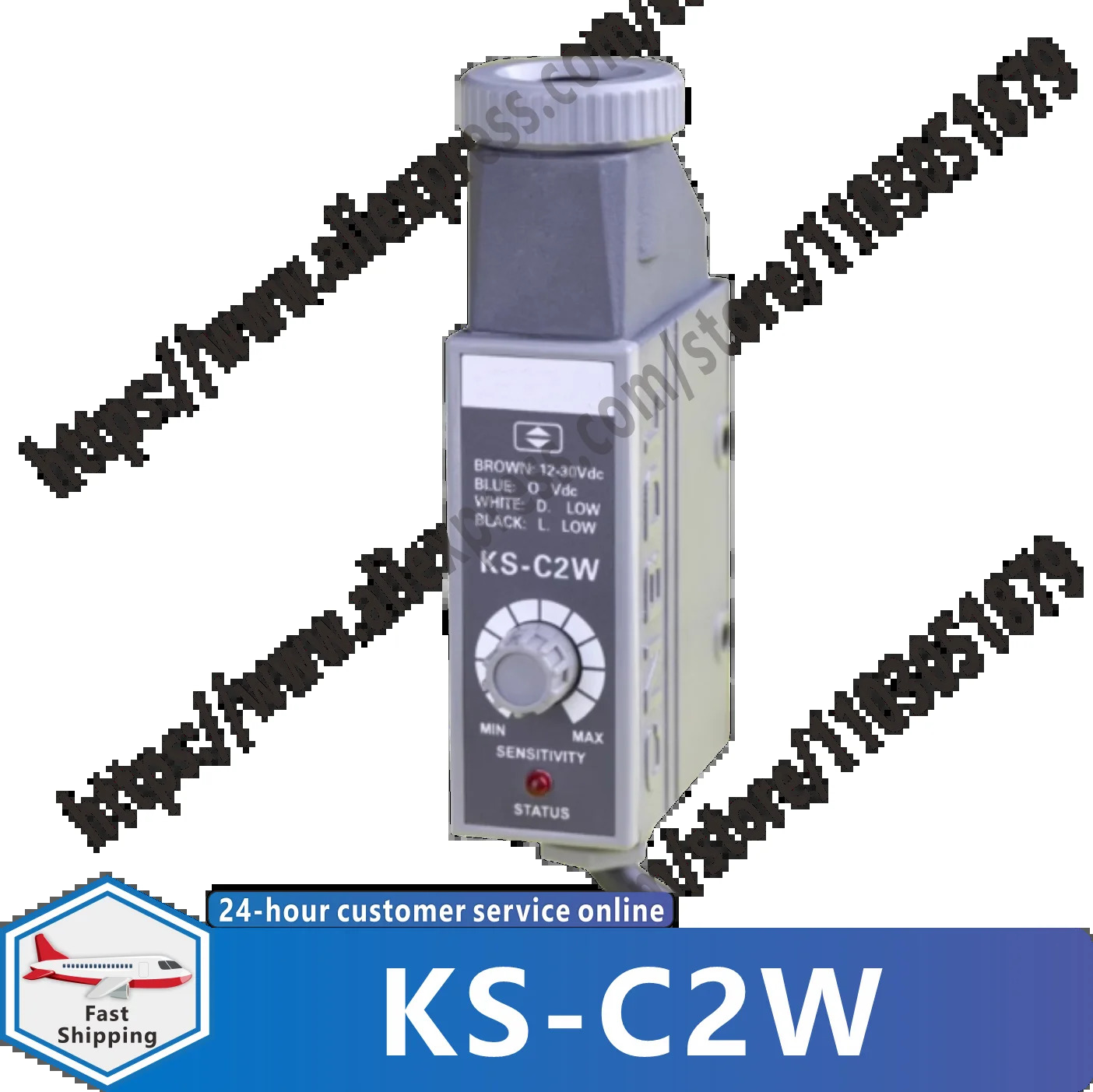 KS-C2W KS-C2G KS-C2B KS-C2R 12-30VDC 컬러 코드 센서