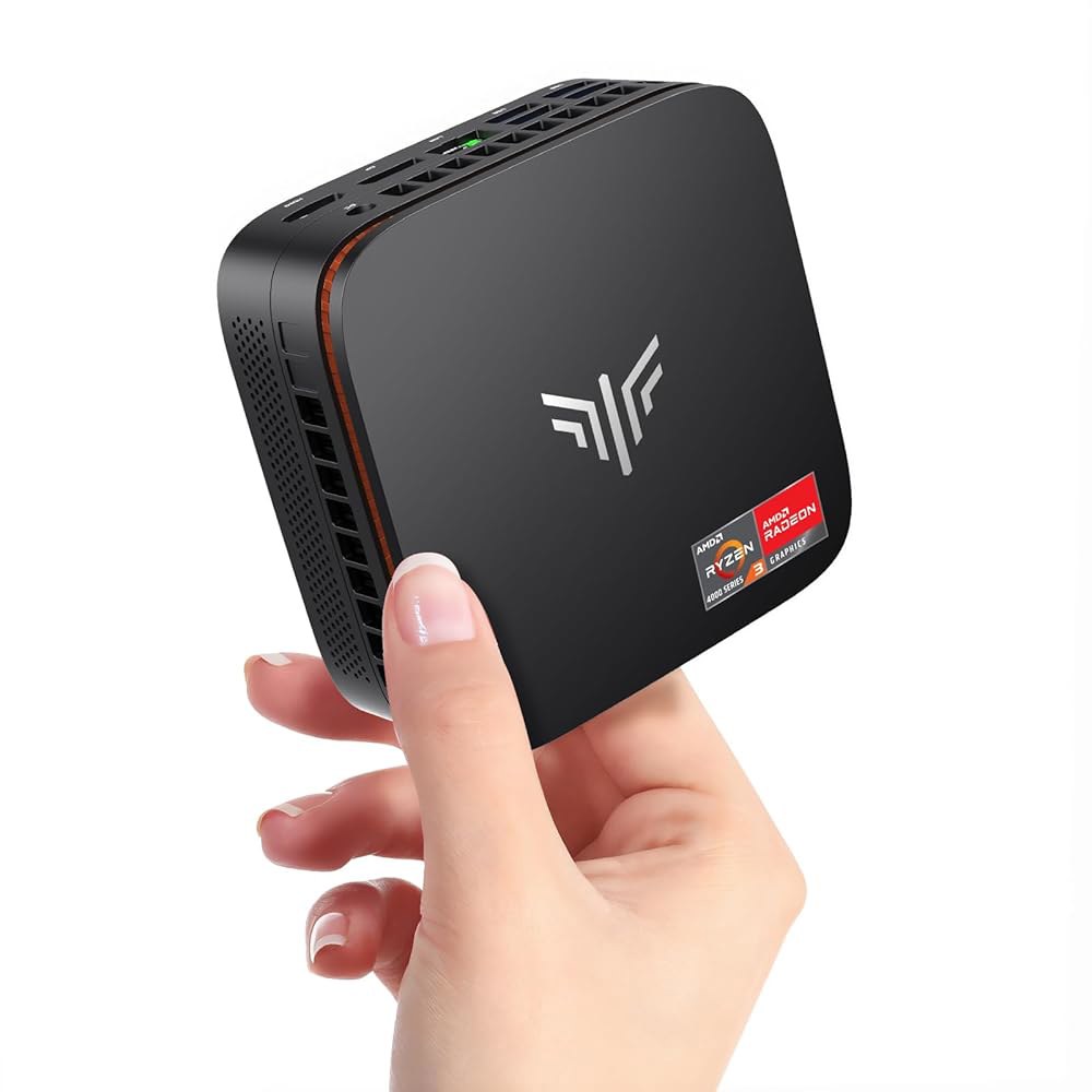 P1 미니 PC AMD Ryzen 3300U 오피스용 4K 최대 M.2 16GB Type-C/HDMI 256GB RAM 트리플 홈 디스플레이/LAN/WiFi/BT/USB3.2 데스 - 상품 이미지