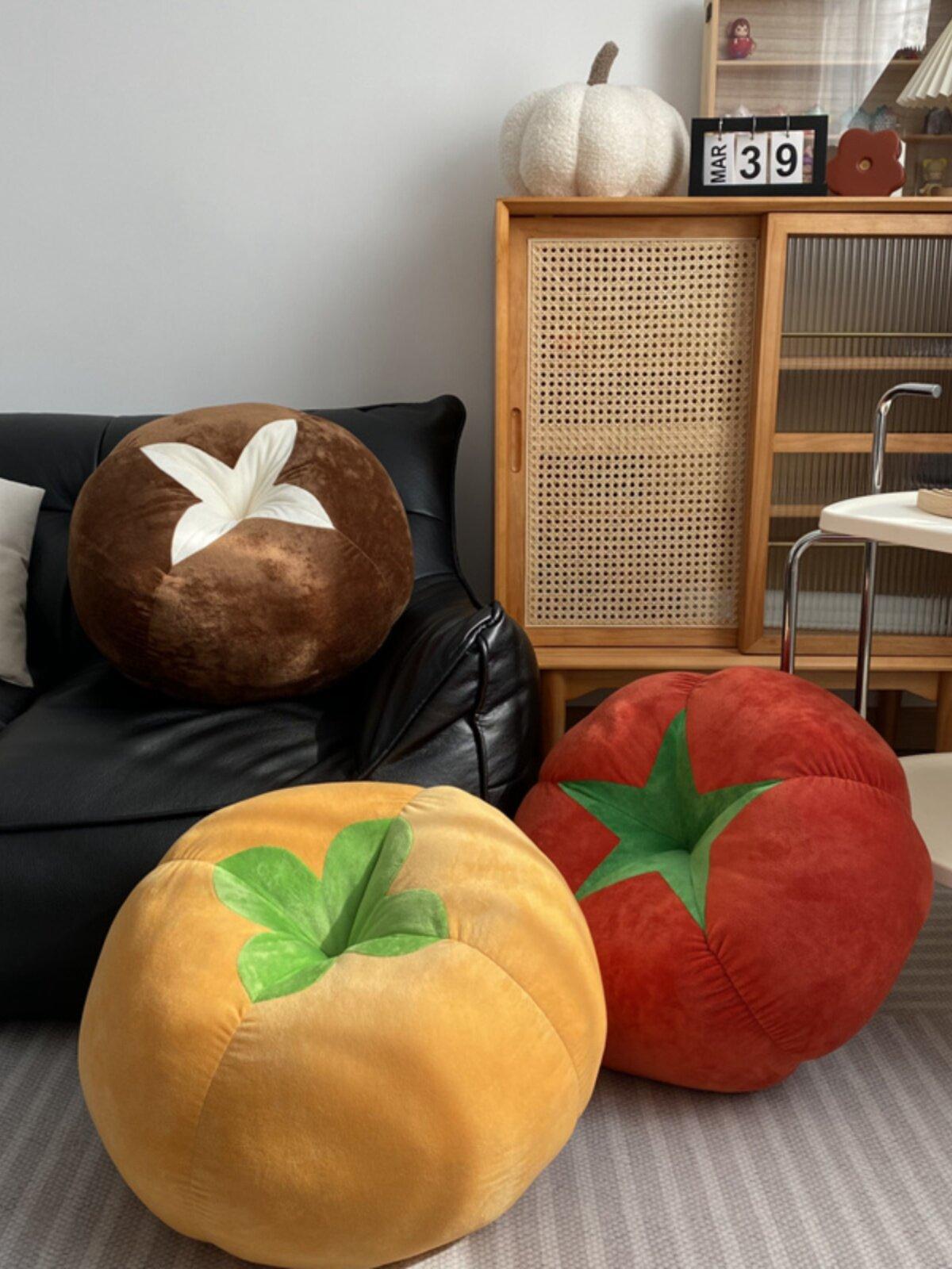 장식품 토마토쿠션 소품 인테리어 쇼파 방석 귀여운쿠션 거실 푹신 붉은 - 상품 이미지