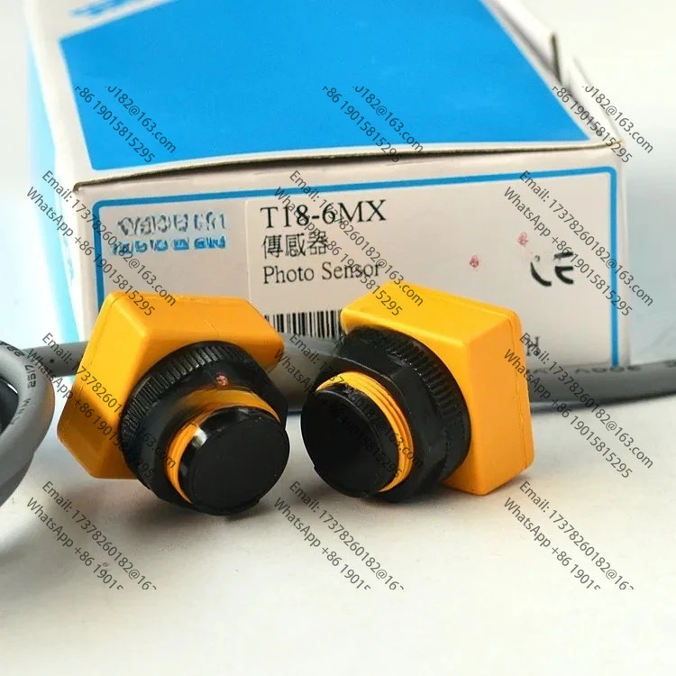 1set T18-6MX 스루 빔 M18 NO 초단 Ttubular 광전스위치 센서 원본