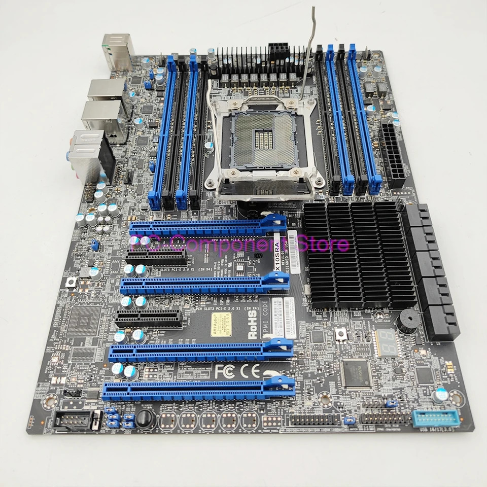 슈퍼마이크로 워크스테이션마더보드 LGA2011 지지대 E5-2600 1600 V4 V3 i7 DDR4 PCI-E 3.0 SATA3 X10SRA
