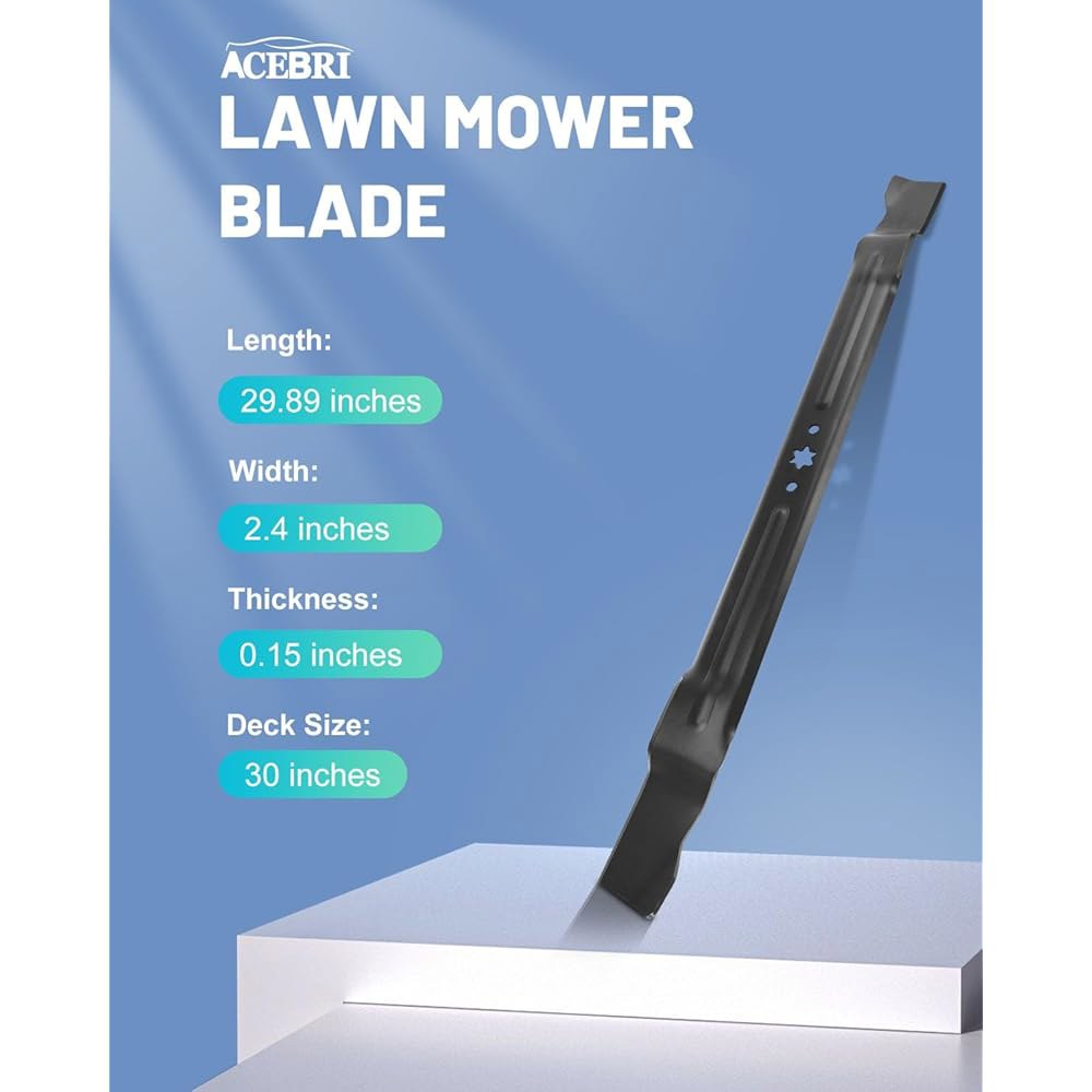 ACEBRI 잔디깎이 블레이드 76.2cm(30인치) Troy Bilt CC30H 942-04385,742-04385 Cadet 라이더 2팩 CC30 미니 RER1000 R1000 - 상세 이미지 3