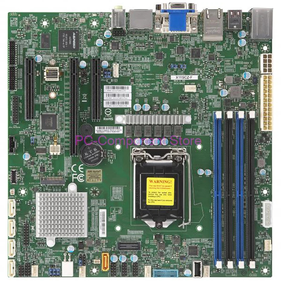 Supermicro 워크스테이션 마더보드X11SCZ-F 8/대 코어 i3/i5/i7/i9 Xeon E-2100/E-2200 시리즈 LGA-1151 DDR4 PCI-E3.0