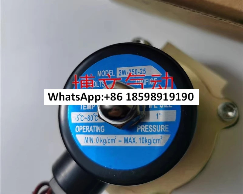 DN25 에어 밸브 1 인치 파이프라물 솔레노이드 2W250-25 평상시 닫힘