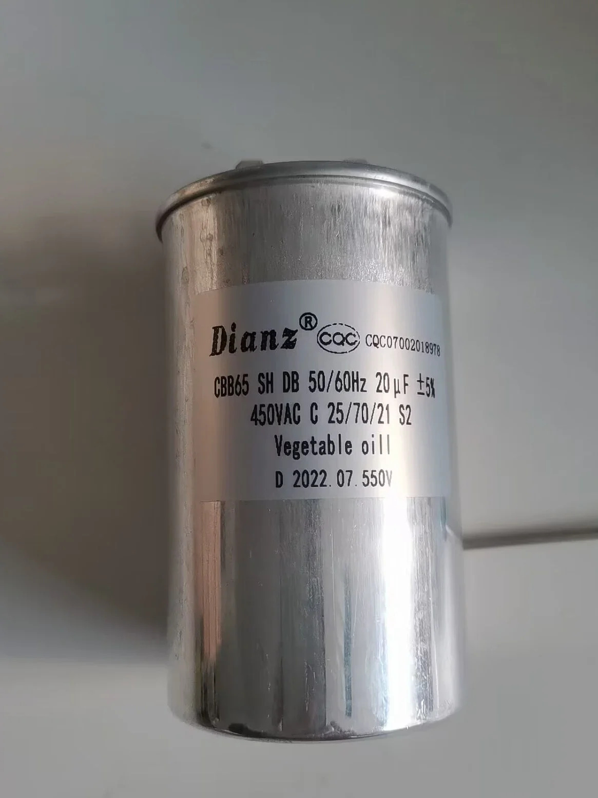 DIANZ CBB65 SH DB 20/25/30/35/40/50UF V 450V 이삽입 플랫 바닥 커패시터
