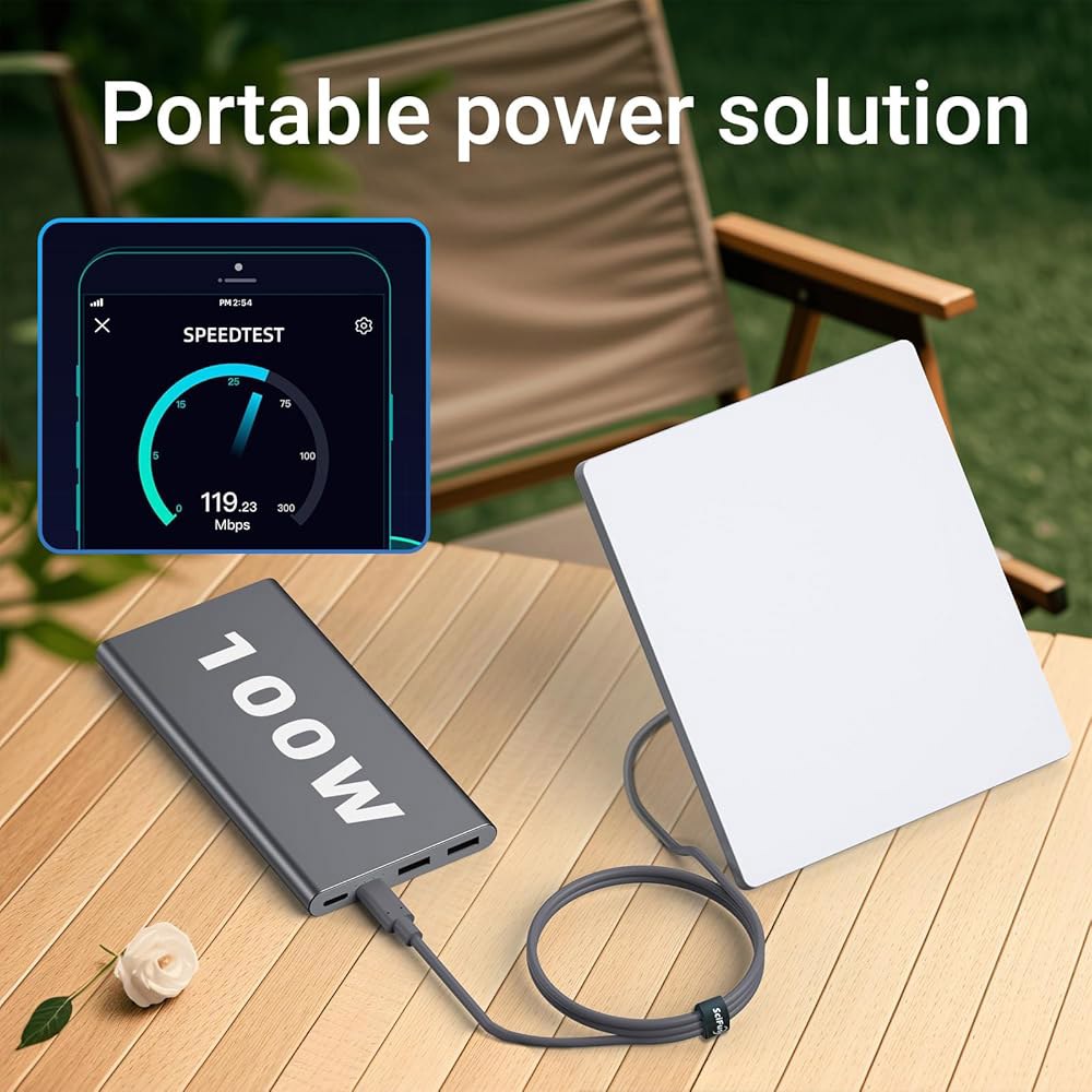 CyberFey Starlink 미니 케이블 5m/16피트 - 스타링크 함께 100W+ USB 18AWG, C 방수 PD 작동 전원 케이블, 소스와 16FT/5M - 상세 이미지 3