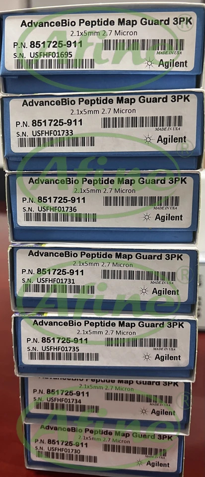 AFINE Agilent 851725-911 AdvanceBio 펩타이드 매핑 가드 2.1x5mm 2.7 m 3/pk