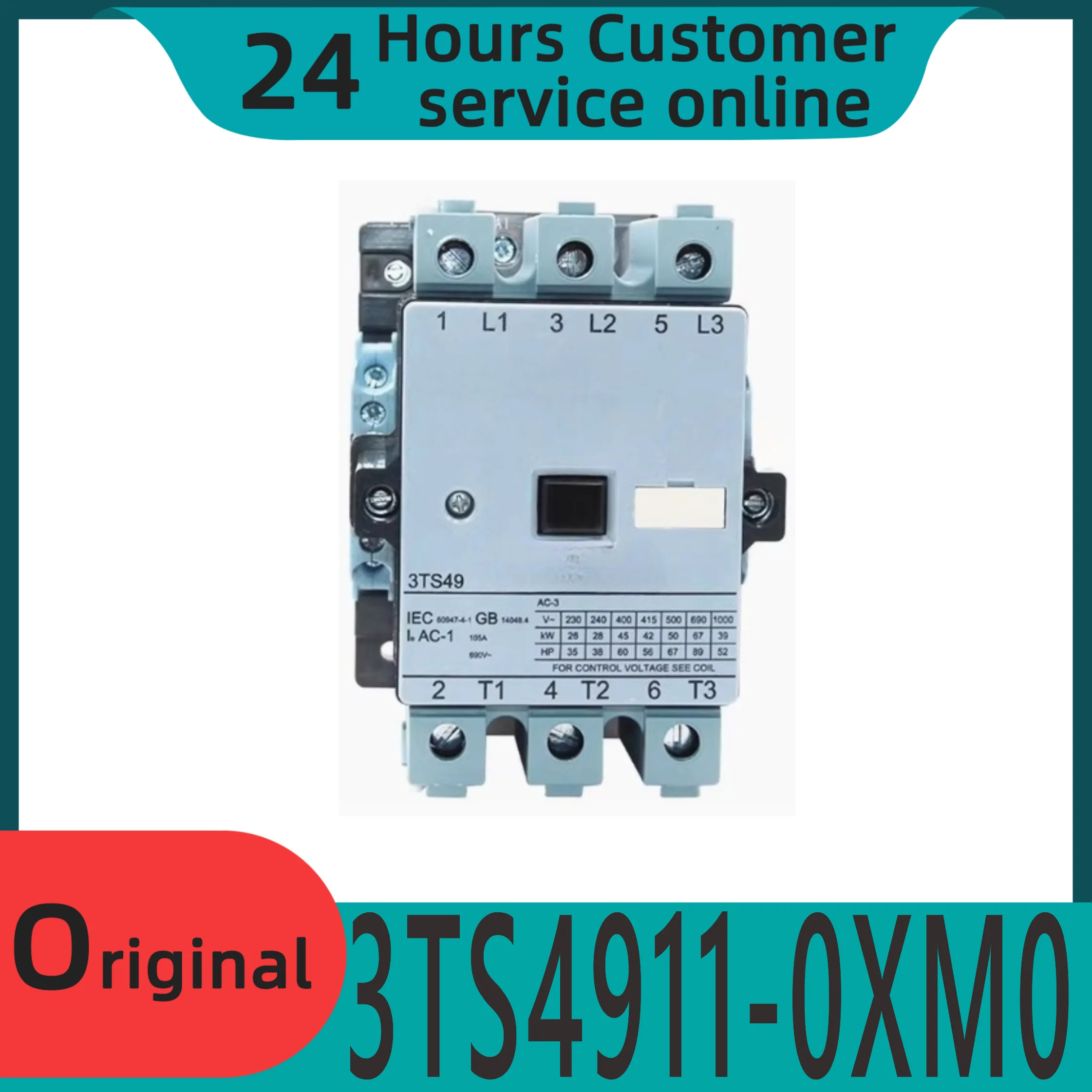원본 3TS49 저전압 AC 접촉기 3TS4911-0XM0 220V 1 열림 닫힘