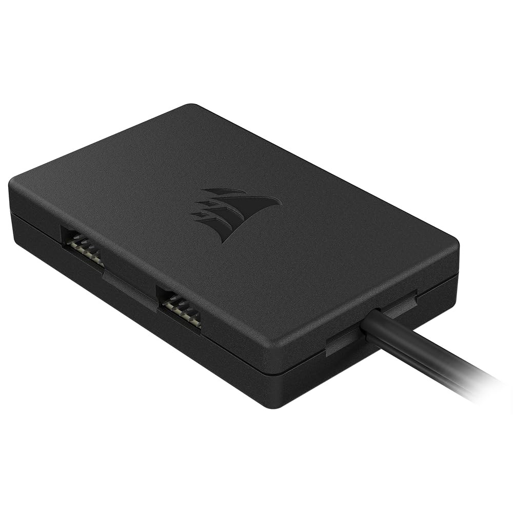 Corsair 내부 4포트 USB 2.0 허브 - 4X 9핀 포트 간편한 마그네틱 설치 대부분의 인텔 및 AMD 마더보드와 호환 블랙 - 상품 이미지