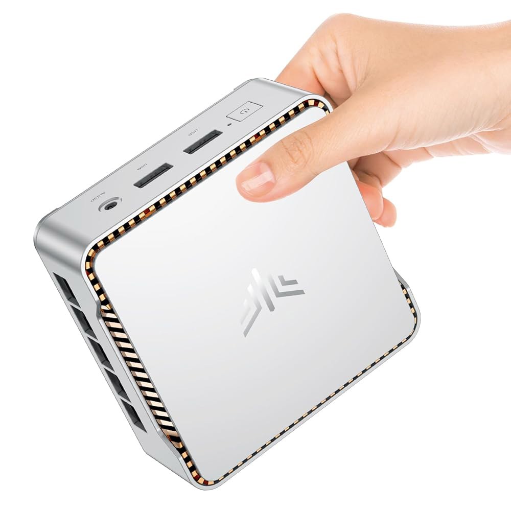 Essenx E2 N150 미니 PC, 16GB 마이크로 이더넷, BT/홈/오피스 PC 컴퓨터, UHD, HDMI+DP1.4 Lake-N DDR4 Wi-Fi, 기가비트 최대 4K - 상품 이미지