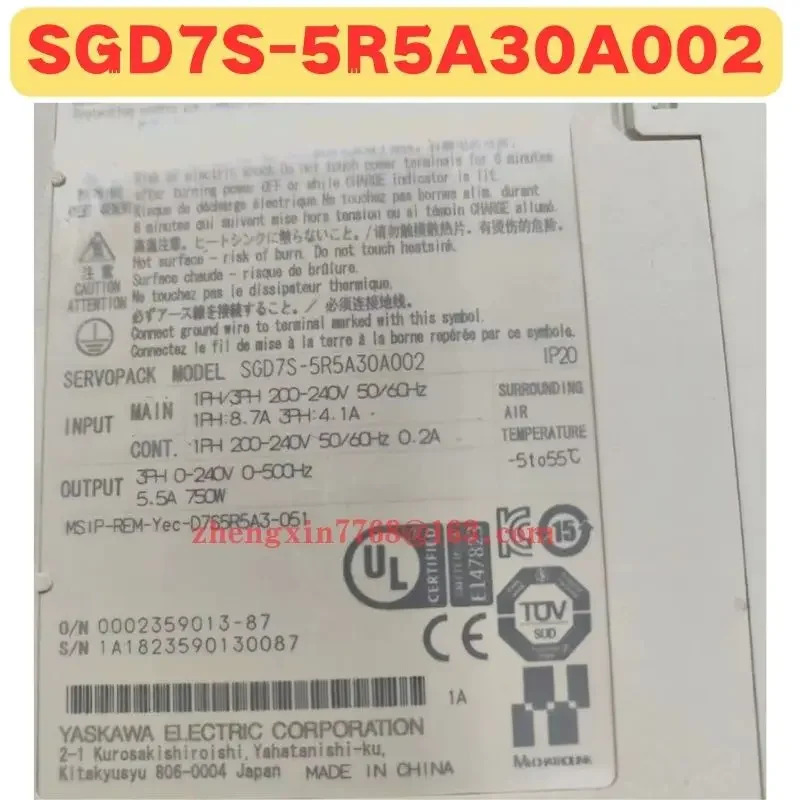 리퍼 서보 드라이브 SGD7S-5R5A30A002 정상 기능 완료 SGD7S 5R5A30A002