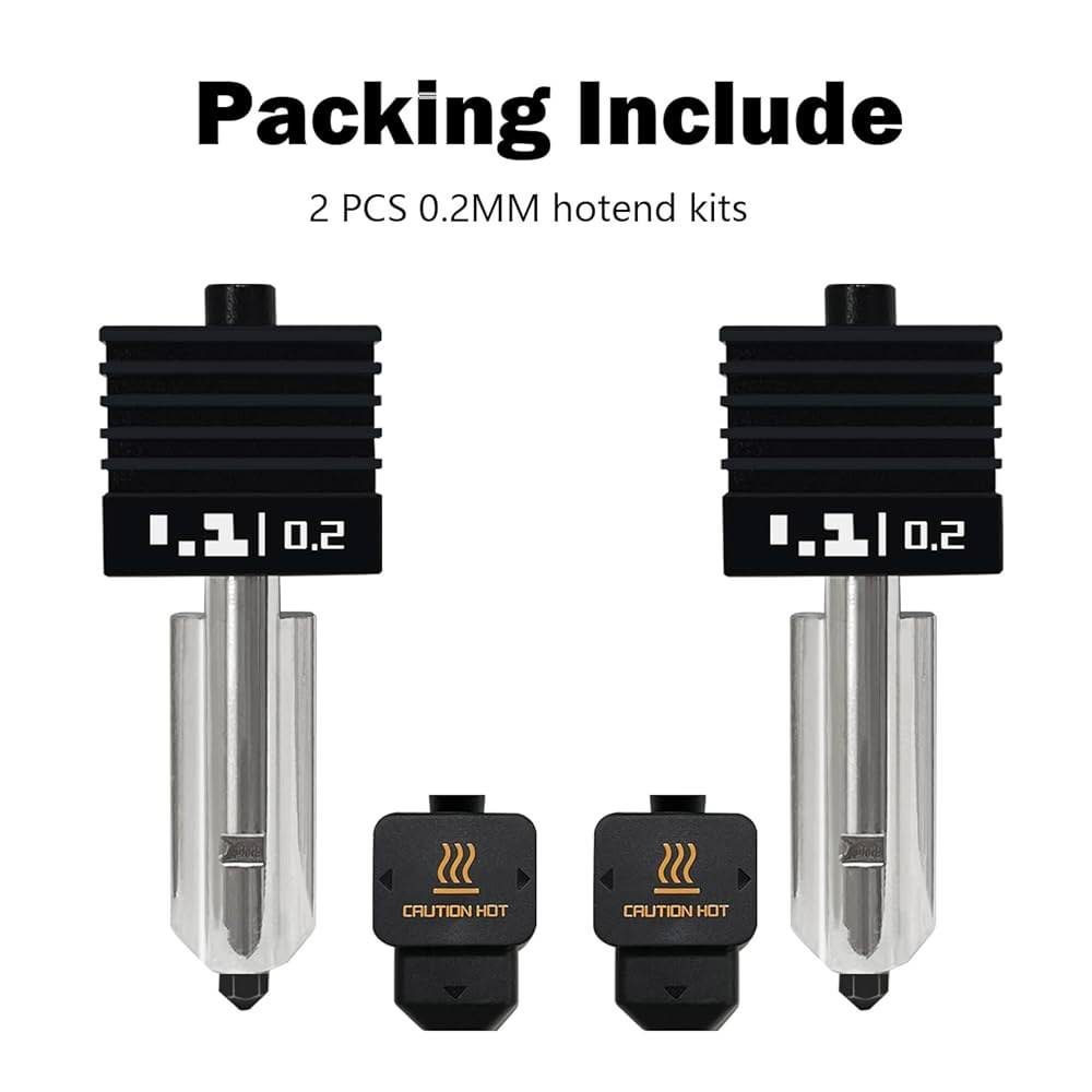 HysiPrui 2PCS X2D/H2D/H2S/P2S Hotend Kits 0.2mm Socks Assembled Bambu Hot Heat Heatsink Extruder for - 상세 이미지 2