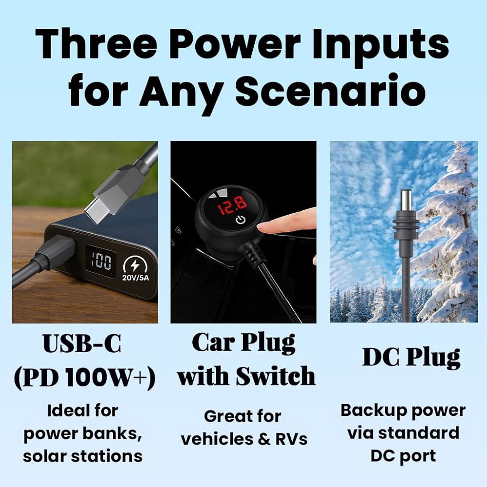 Starlink Mini Power Cable 3-in-1 Voltage DC for 100W+ to Switch Cable, Supports & Mini, 10FT/3M PD - 상세 이미지 2