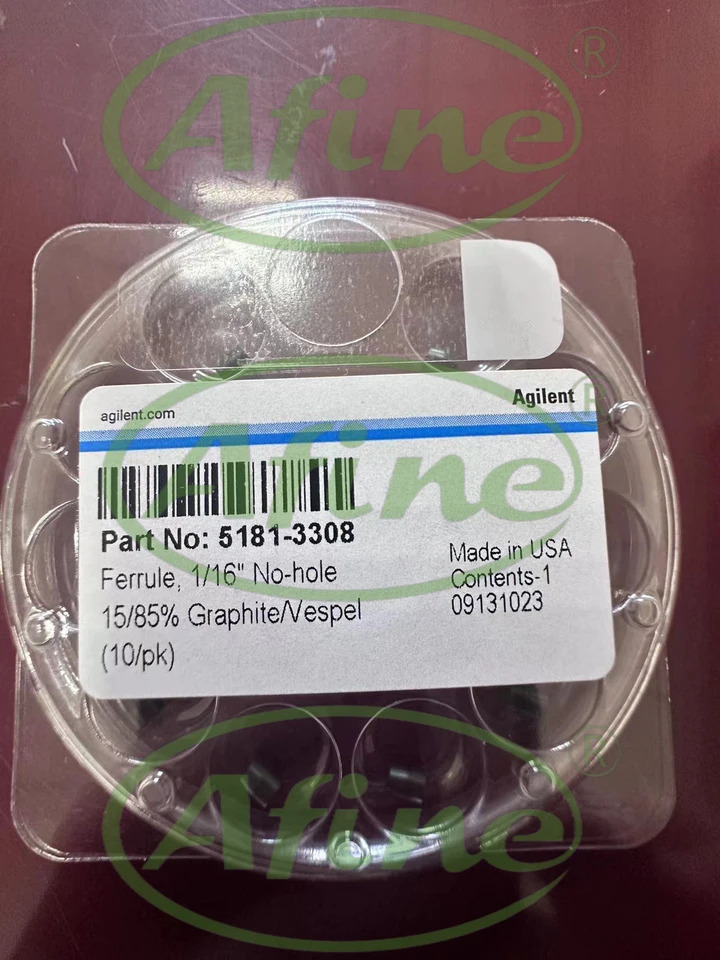 AFINE Agilent GC/MS 페룰 5181-3308 구멍 없음 15% 흑연/85% 베스펠 10/pk