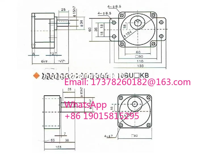 Oubang 120W 220V AC 기어 속도조절 모터/감속 모터 5IK120RGN-CF