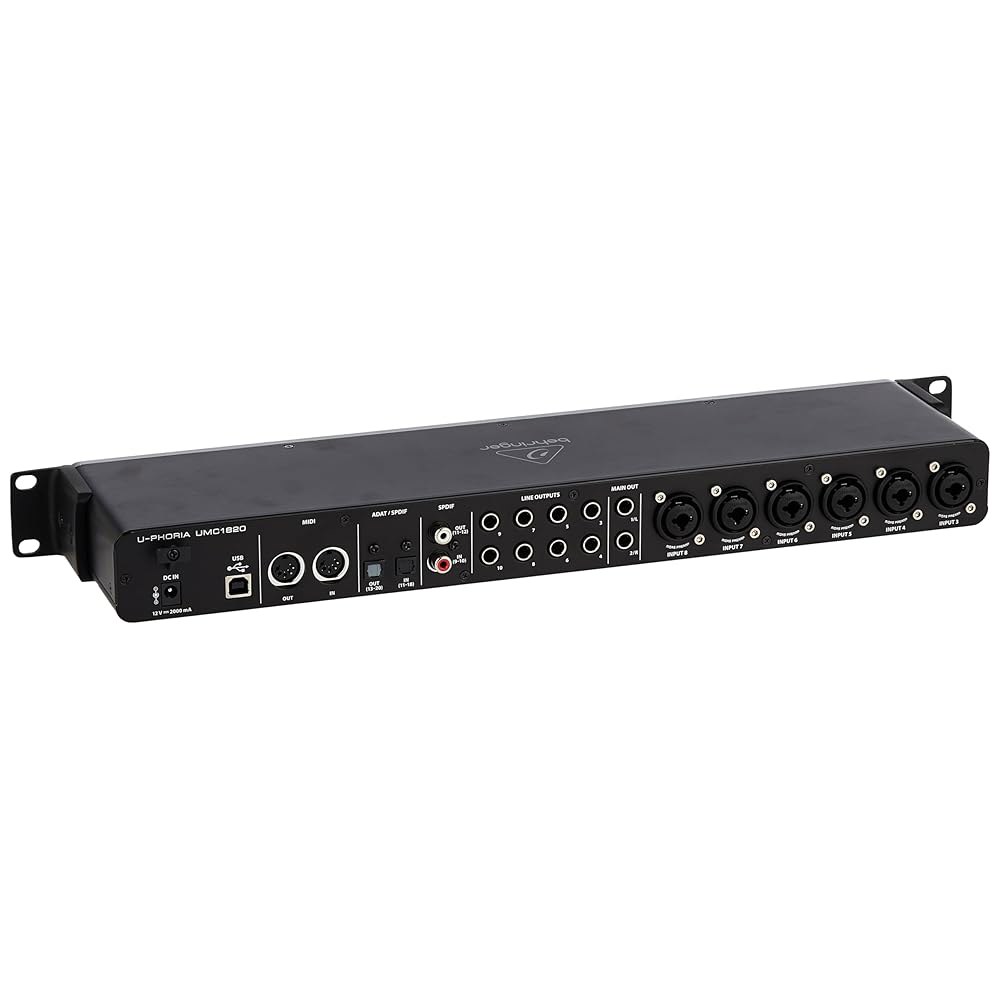 Behringer U-PHORIIA UMC1820 오디오 파일 18x20, 24비트 / 96kHz USB MIDi 인터페이스, Midas Mic 프리앰프 포함 - 상세 이미지 3