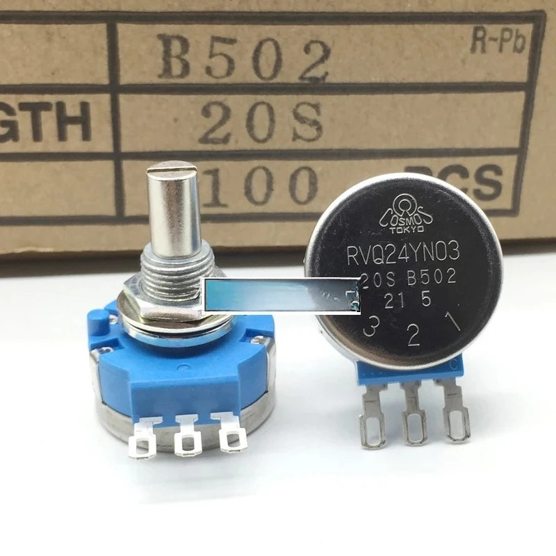 수명 전위차계 RVQ24YN03-20SB502 20 원형 샤프트