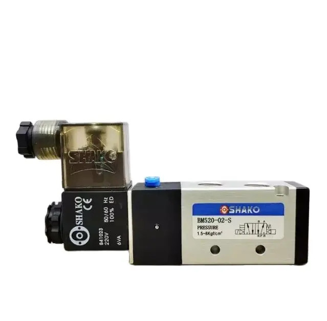 SHAKO 솔레노이드 밸브 BM520-02-S AC220V AC110V AC36V AC42V DC24V DC12V BM520-04-S BM520-03-S AC110 12V