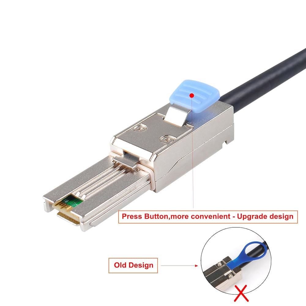 Heretom 외장 미니 SAS 28AWG 수 SFF-8088 SFF-8087 케이블 1m - 데이터 26핀 내부 36핀 - 상세 이미지 3