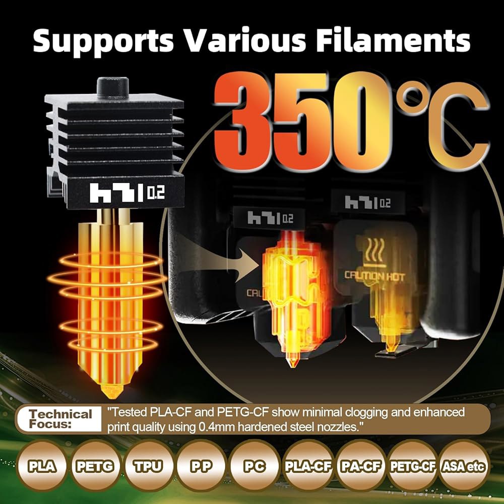 IdeaFormer-3D Bambu Lab용 0.2mm H2D H2S 허덴 프린터 압출기 노즐 부품용 콤보 미니 키트 스틸 Labs 빠른 3D 핫엔드 2개, 프린트 헤드 스왑 A1 - 상세 이미지 3
