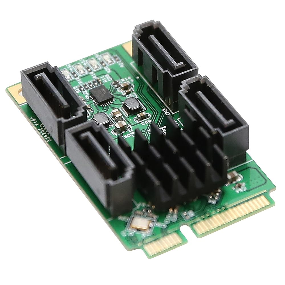IO Crest 4 포트 SATA III 기타 미니 컨트롤러 Pci-E 카드 부품 SI-MPE40125 - 상세 이미지 2