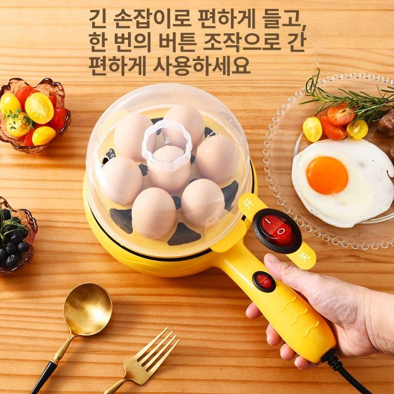 미니 전기팬 1인용 멀티쿠커 혼밥 라면 계란후라이 저전력 안전 온도조절 논스틱 프라이팬 대형 나무 주걱 포함 뚜껑 없음 - 상세 이미지 3