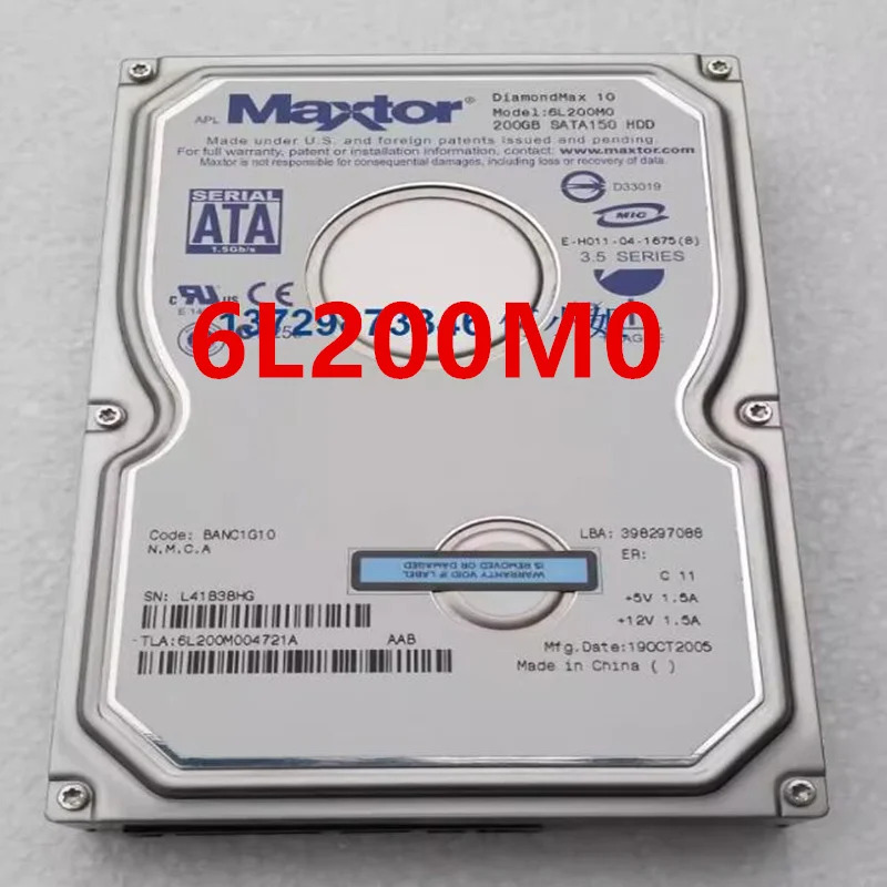 MOR 200GB SATA 3.5 7200RPM 8MB 데스크탑 HDD 6L200M0 6L200MO리퍼 하드
