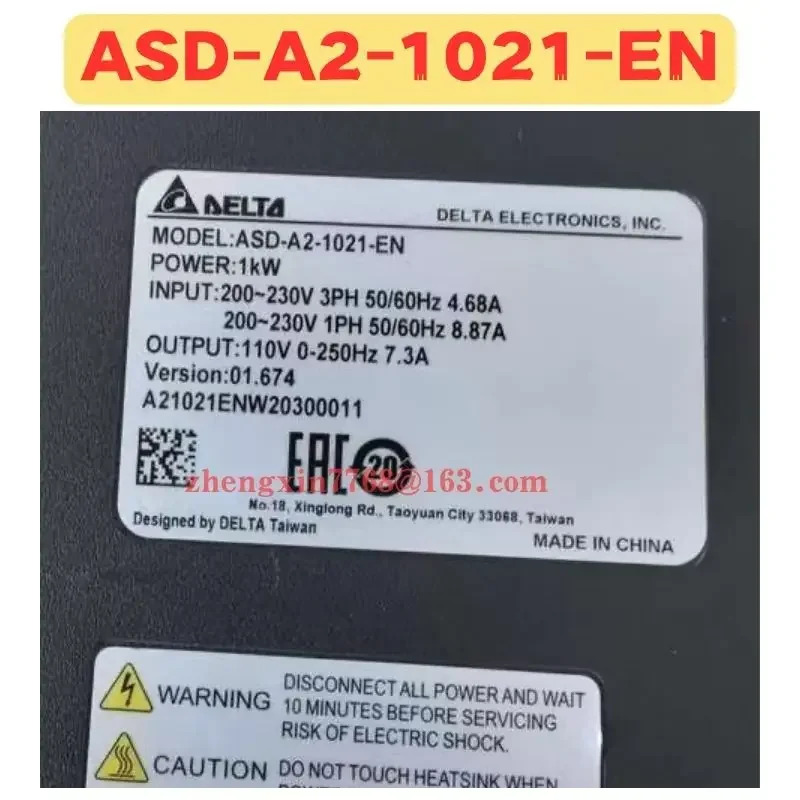 리퍼 서보 드라이브 ASD-A2-1021-EN ASD A2 1021 EN 정상 기능 완료