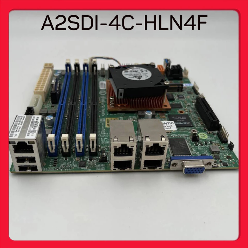 슈퍼마이크로 임베디드/IoT 마더보드단일 소켓 FCBGA1310 아톰 프로세서 C3558 쿼드 1GbE LAN A2SDI-4C-HLN4F