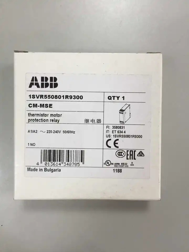오리지널 ABB 서미스터 보호 릴레이 CM-MSE 220-240VAC 1SVR550801R9300