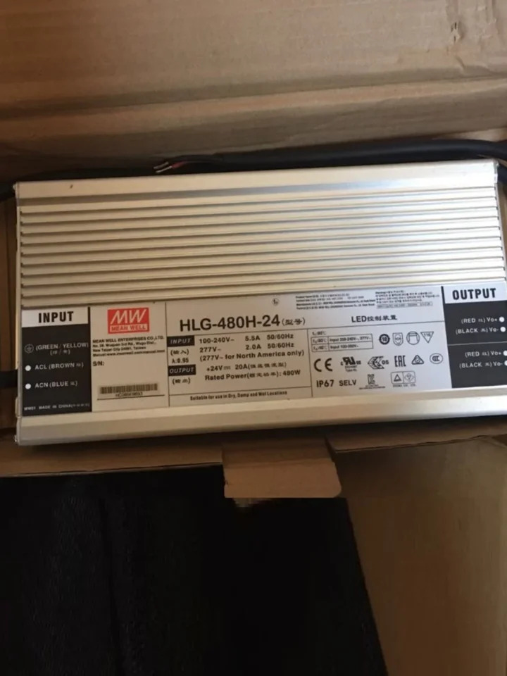 Mingwei LED 방수 스위칭 전원공급장치 정전류 정전압 HLG-480H-24V V 30V 36V 42V 48V 54V