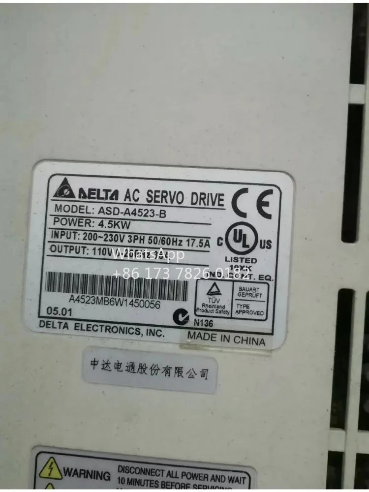 ASD-A4523-B 리퍼 서보 드라이브 4.5kW 기능 OK