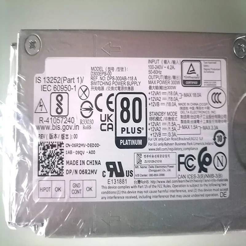 델 3910 8 핀 전원공급장치 H300EPS-01 03XY3J D300EPS-00 06R2MV AC300EPS-01 0HD2W8 L300EPS-01 0MJXT6 PSU 300W