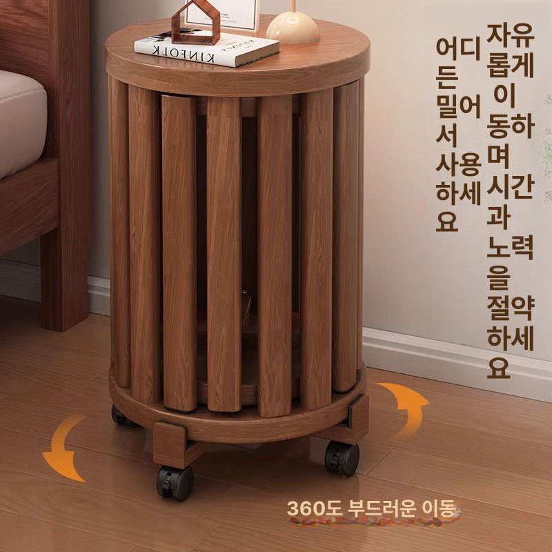 폴딩 스툴의자 4in1 찜질방 다기능 원목체어 이동식 보조의자 월넛 접이식 - 상세 이미지 2