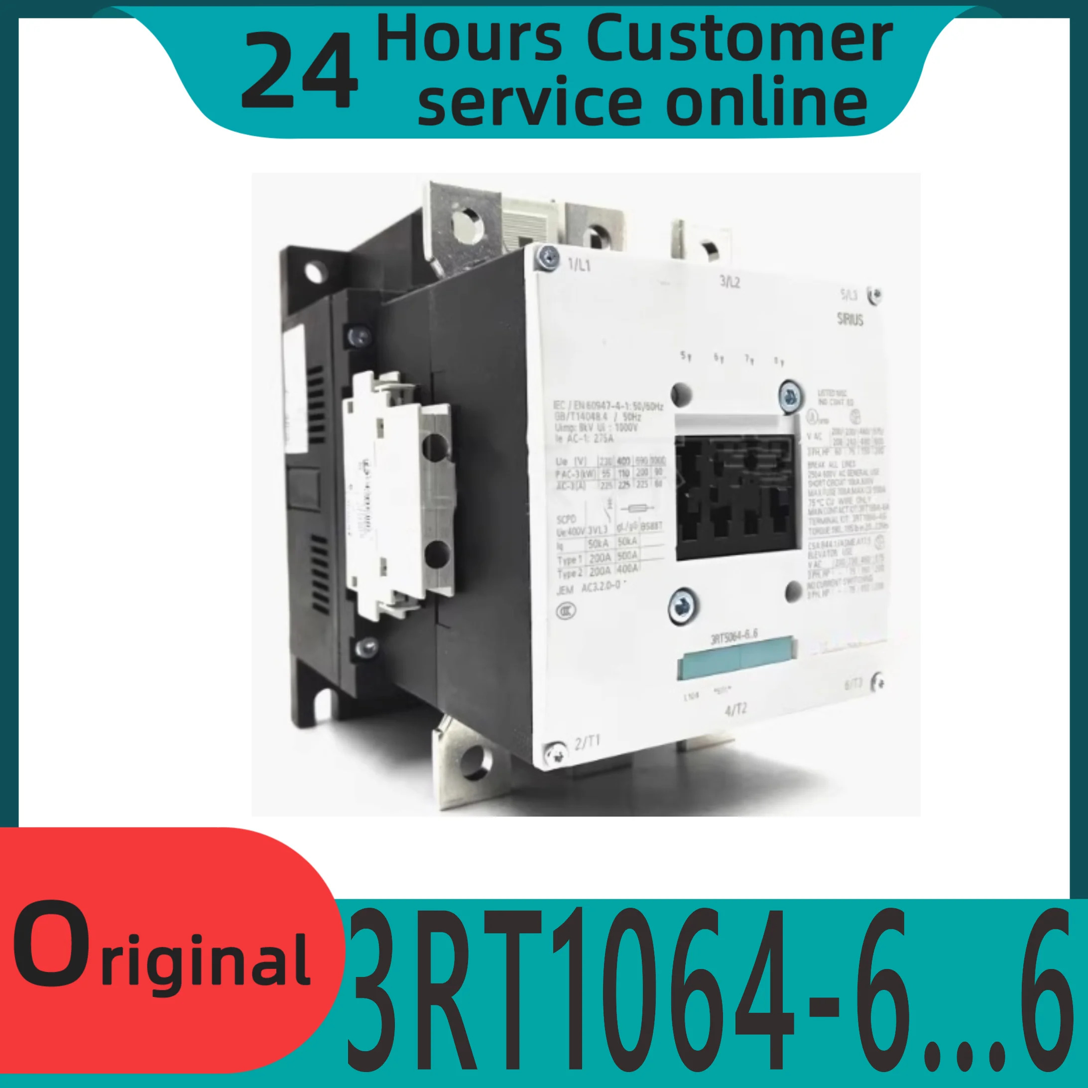 오리지널 AC 접촉기 3RT1064-6... 6 6AP36 AF36 36 3RT1064 220V
