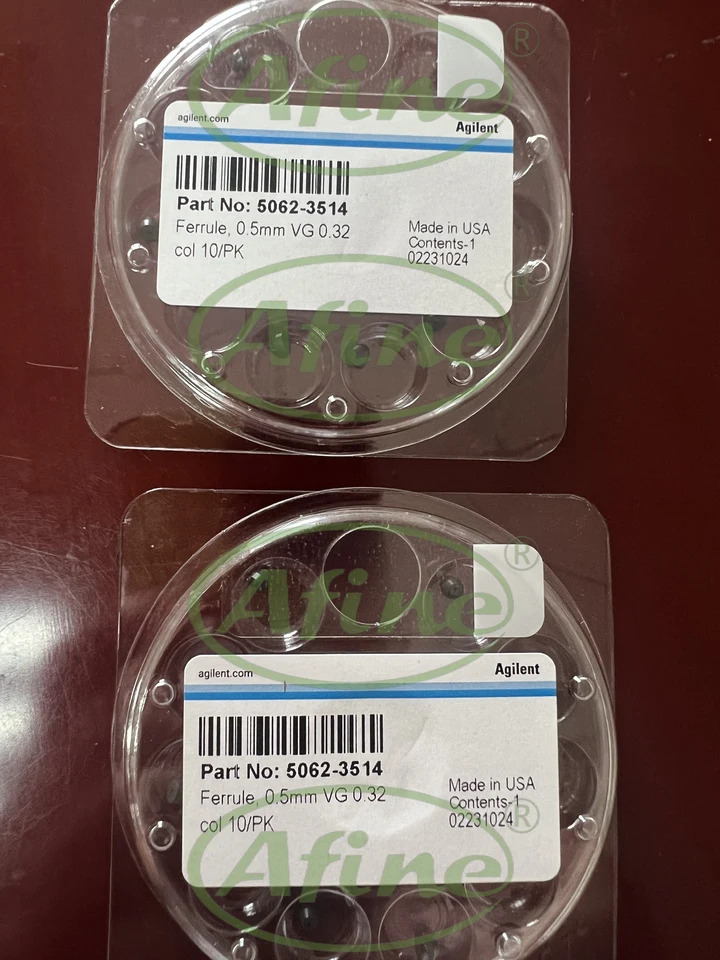 AFINE Agilent 5062-3514 페룰 0.5mm ID 15% 흑연/85% 베펠 0.32mm 럼 10/pk