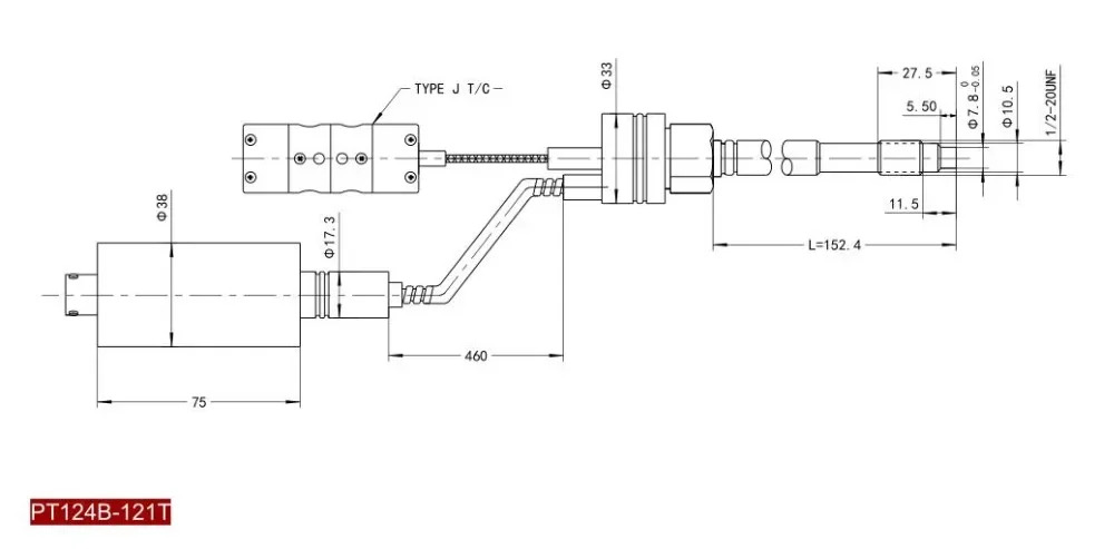 ZHYQ PT124B 121TM 1480Mpa152/460K 유연스템 용융 압력 트랜스미터 압력센서 출력 010V