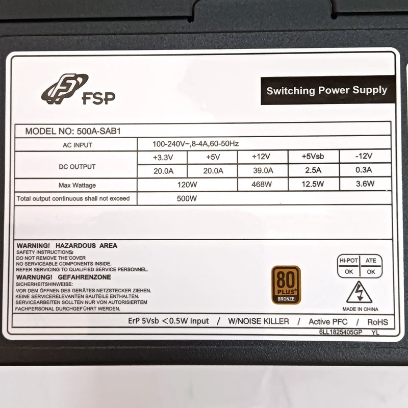 전원공급장치 FSP 500W 500A-SAB1 500A-SABI 450W 450A-SAI1 450A-SA11 450A-SAII