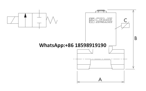9313 G3/8 플라스틱 압출기 솔레노이드 밸브 C57 TYPE788