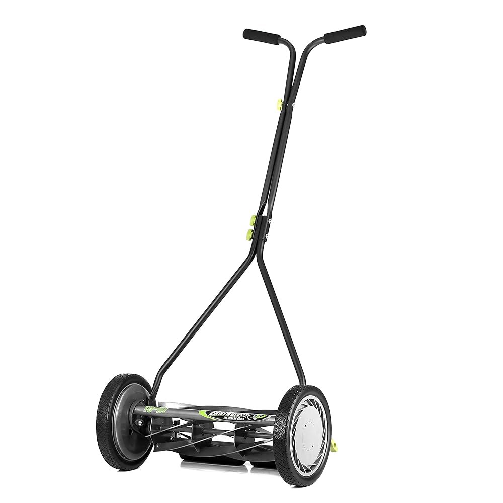Earthwise 1715-16EW 40.6cm(16인치) 7블레이드 수동 잔디깎이, 회색 16 7-blade - 상품 이미지