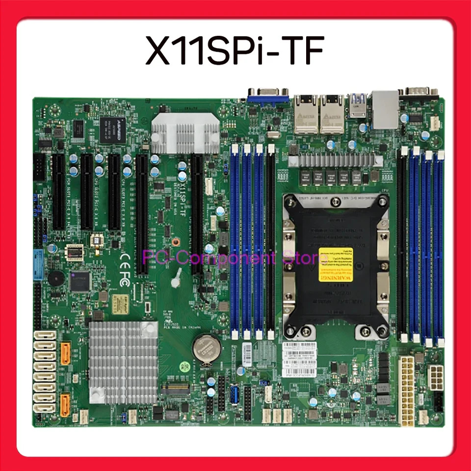 Supermicro 단일 채널 서버 마더보드듀얼 10G 이더넷 포트 C622 칩 M.2 IPMI LGA3647 X11SPi-TF