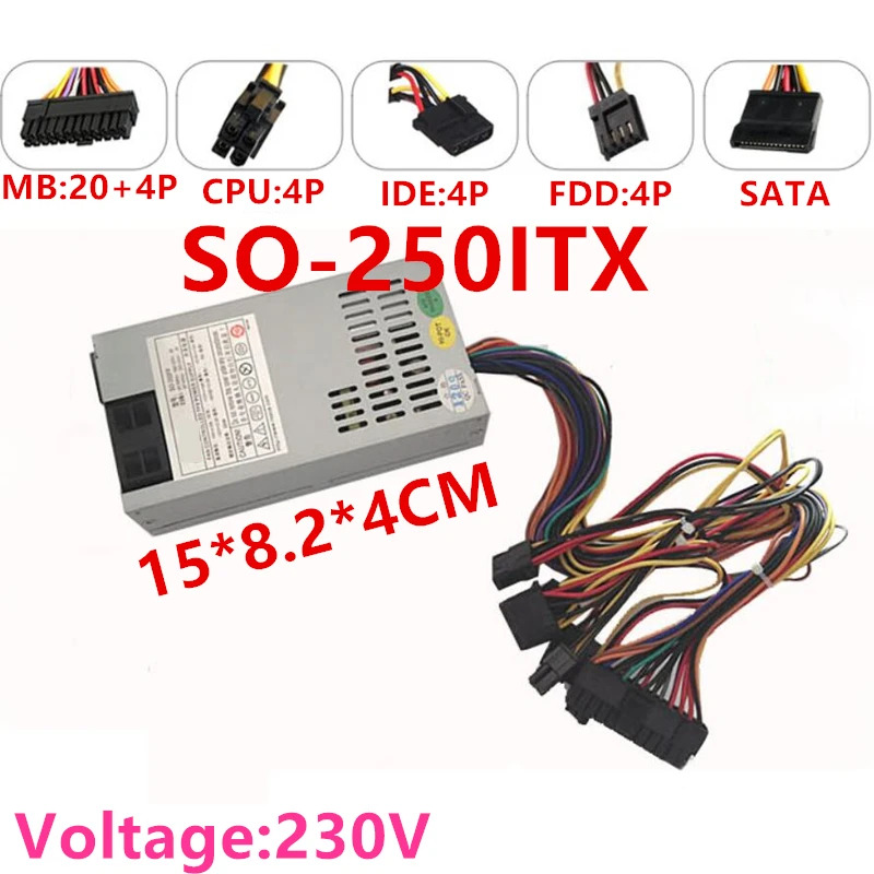 Rosoa AIO ITXPSU 소형 1U 150W 피크 250W 전원공급장치 SO-250ITX 신