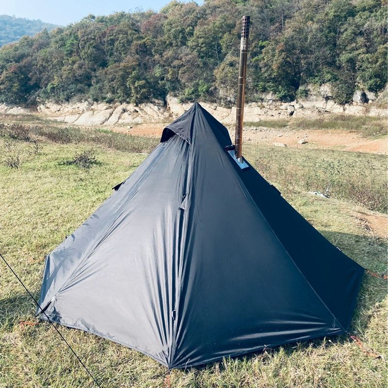 티피 화목난로 텐트 굴뚝 스토브 캠핑 동계 글램핑 휴대용 겨울 야외 불멍 삼각형 - 상품 이미지