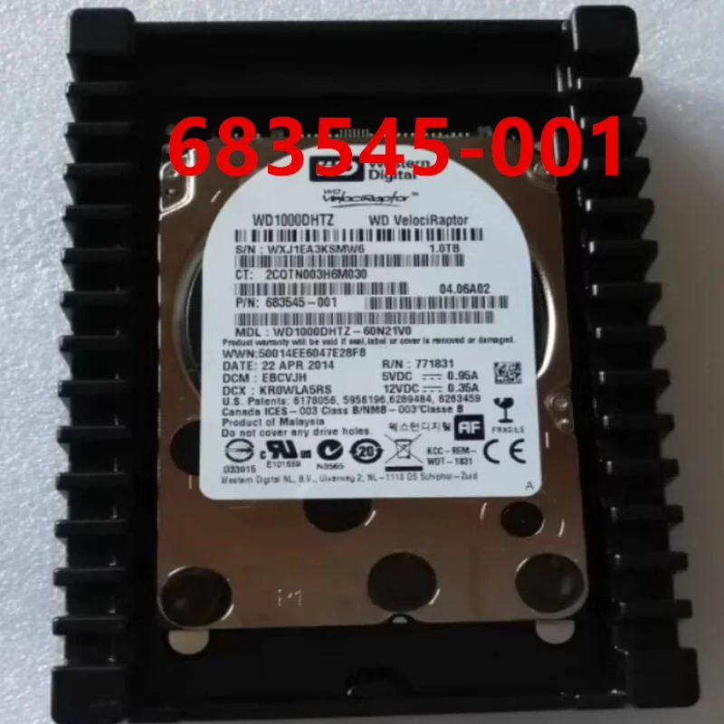 hp호환 1TB SATA 3.5인치 10K 64MB 하드 드라이브거새 오리지널 683545 -001 WD1000DHTZ