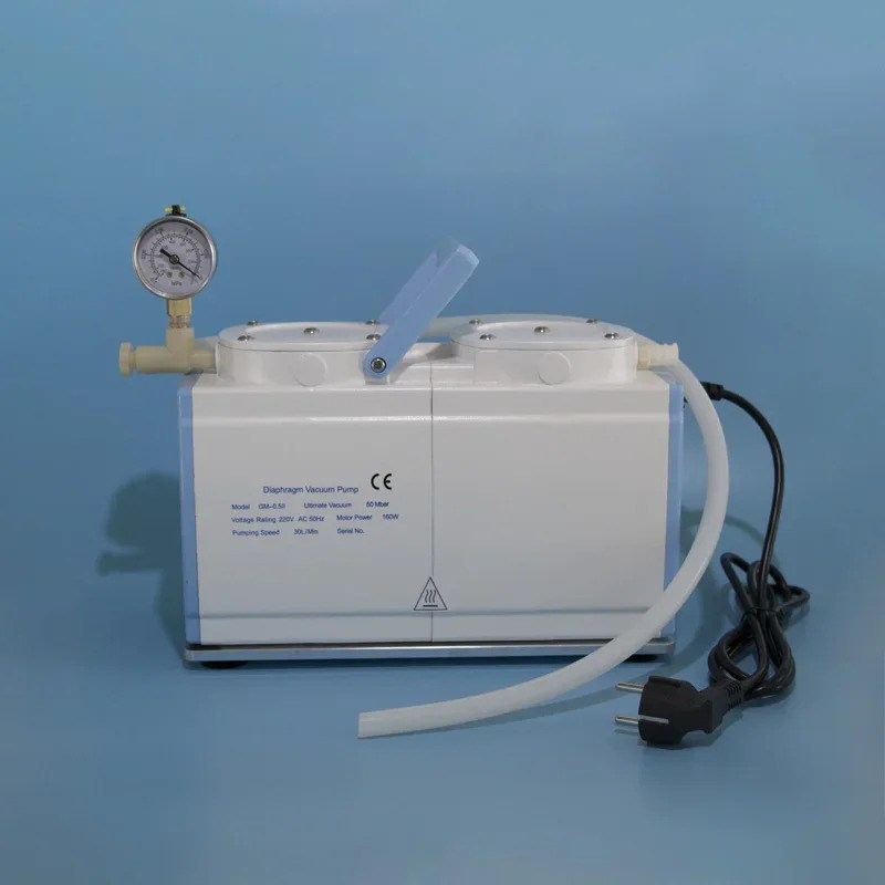 회전식 증부식 방지 PTFE NBR 다이어프램 진공 펌프 15mbar 신