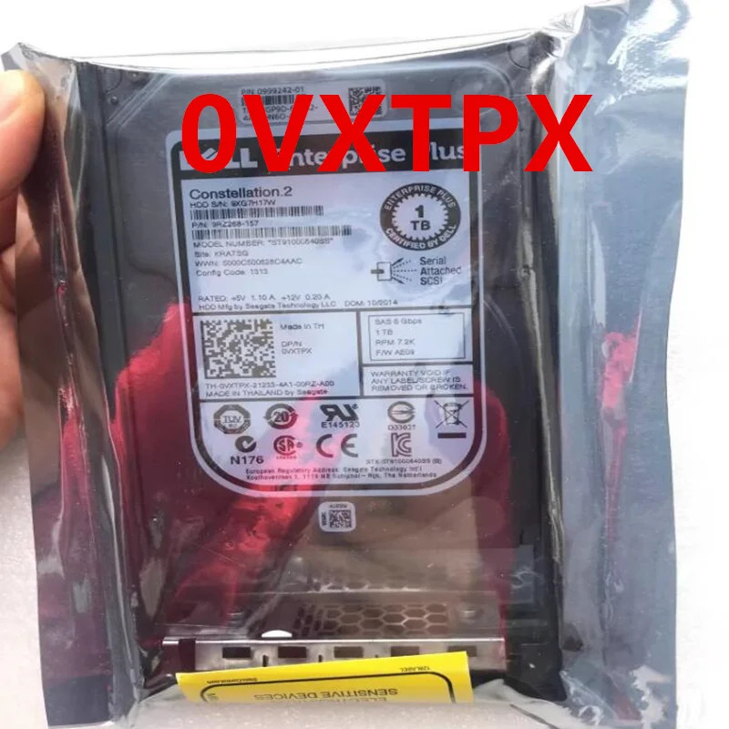 DELL SC220 SC200 SC4020 1TB SAS 2.5 7200RPM 64MB 하드 드라이브 0VXTPX VXTPX ST새 91000640 SS