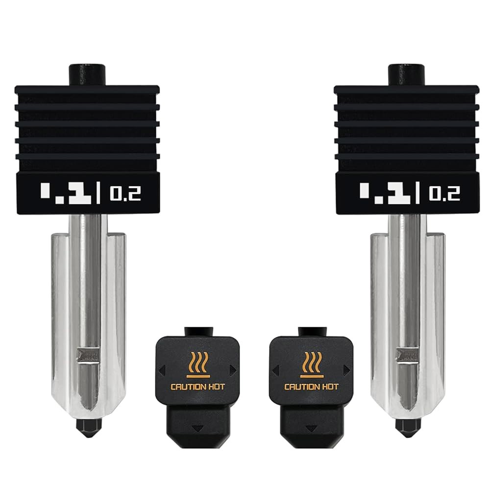 HysiPrui 2PCS X2D/H2D/H2S/P2S Hotend Kits 0.2mm Socks Assembled Bambu Hot Heat Heatsink Extruder for - 상품 이미지
