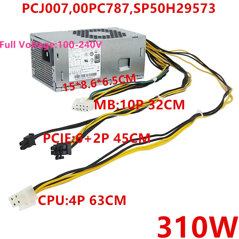 Lenovo호환 TFX M310 410 610 710 90 H3060 5060 510 B415 10Pin 310W 전원공급장치 PCJ007 00PC787 SP50H29573 새