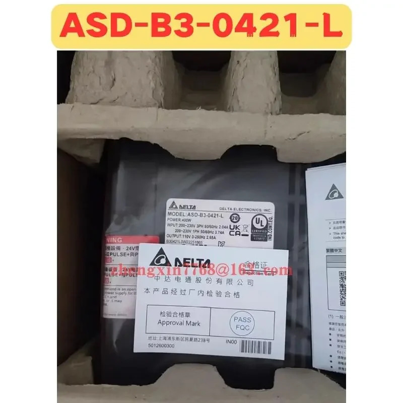 오리지널 ASD-B3-0421-L 서보 드라이브 ASD B3 0421 L 신